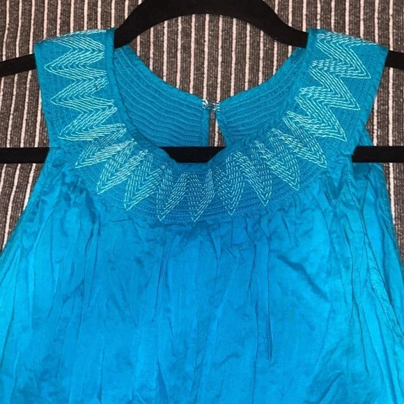 Gap blue sleeveless Summer  Dress - Picture 10 of 11